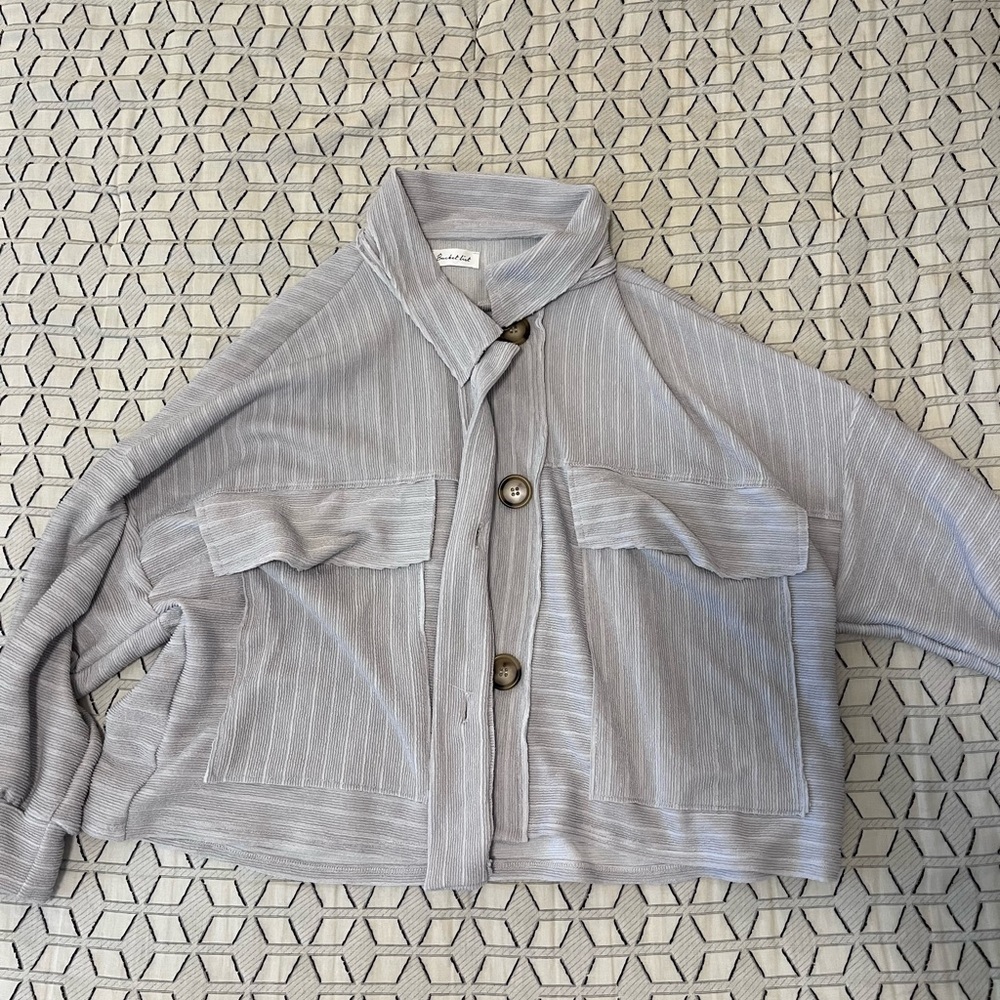 Pale Blue Shacket